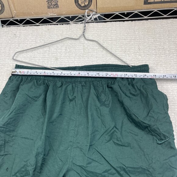 Vintage 90s Nike Pants Men XL Green Nylon Windbreaker Track Warm Up Zip Read** - Picture 8 of 16